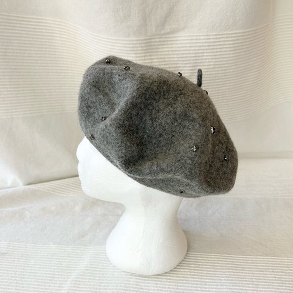 H&M Felted Wool Rhinestone Beret - Picture 5 of 14
